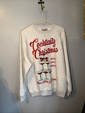 Cladestine Underground Christmas Graphic Sweatshirt Gray